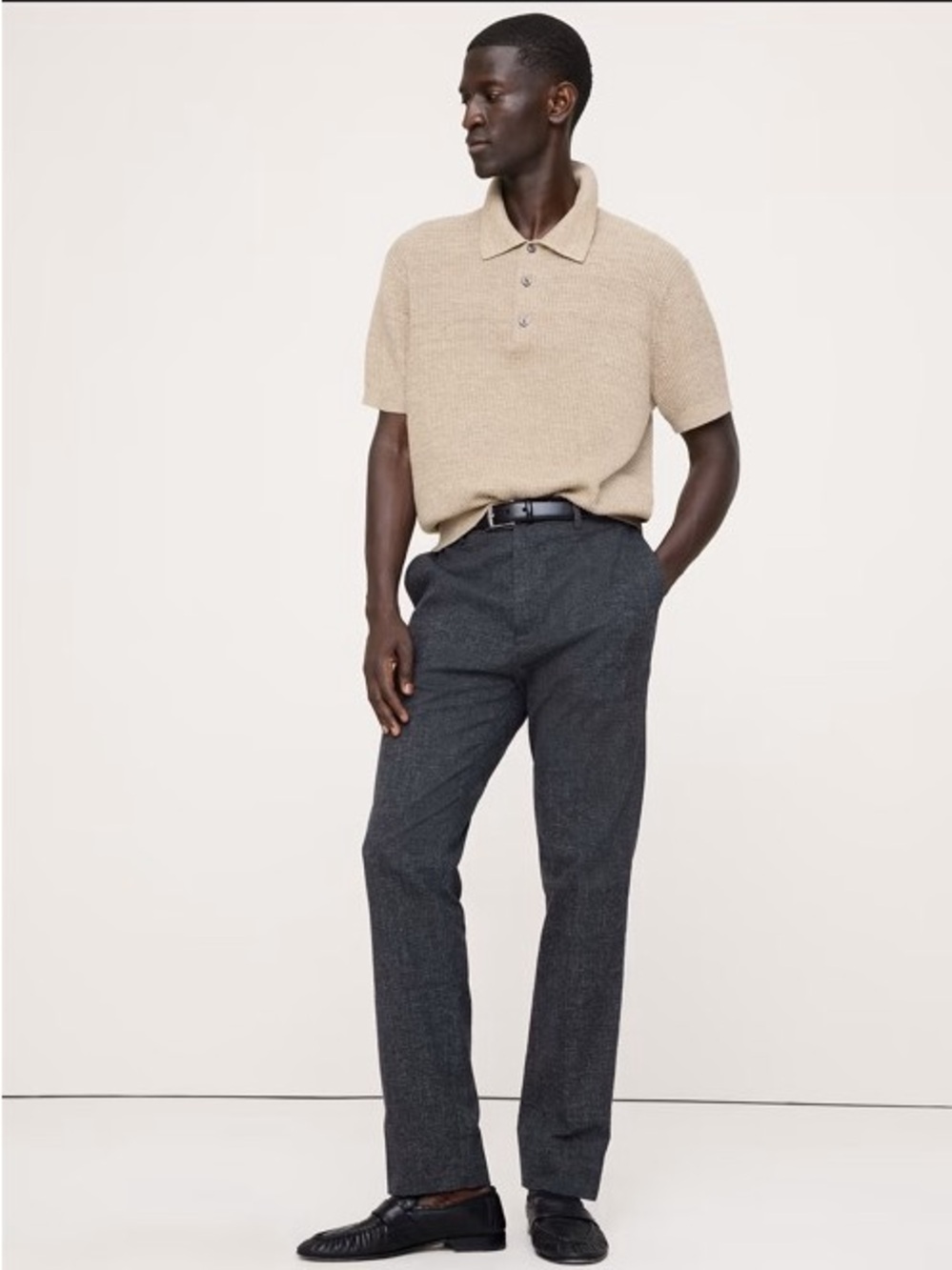 Banana Republic Men's Charcoal Tailored Dlim Fit Dress Pants